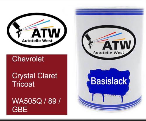Chevrolet, Crystal Claret Tricoat, WA505Q / 89 / GBE: 500ml Lackdose, von ATW Autoteile West.